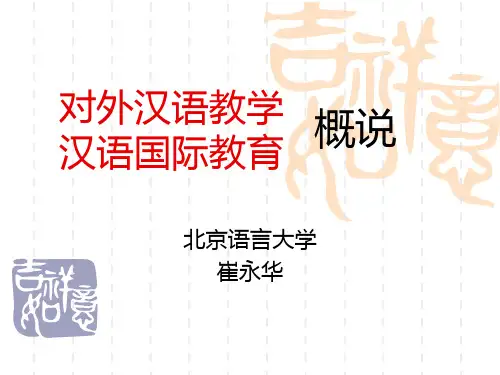 崔永华 对外汉语教学概论