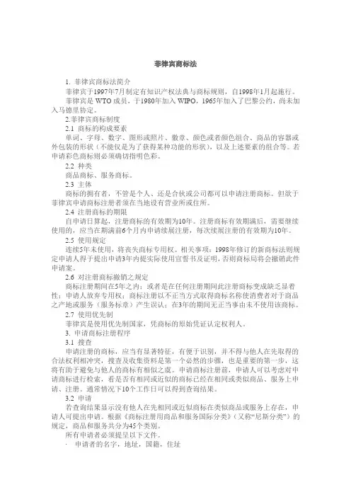 菲律宾商标法