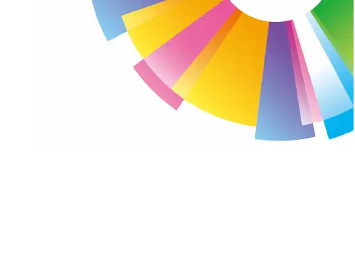 彩条简洁色块PPT模板