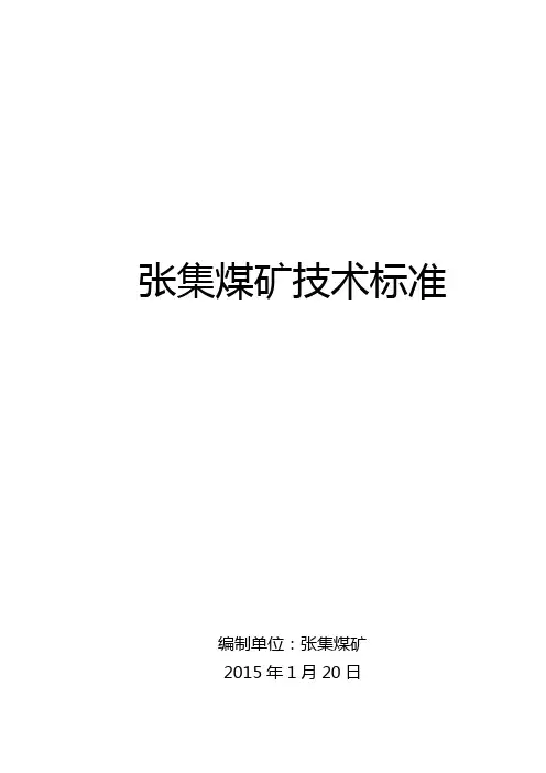 2020(技术规范标准)淮南矿业集团张集煤矿技术标准