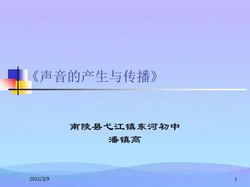 声音的产生与传播ppt10 人教版优秀课件