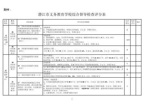 五小学校综合督导检查表