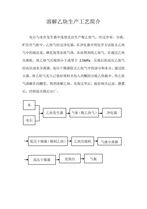 溶解乙炔生产工艺简介