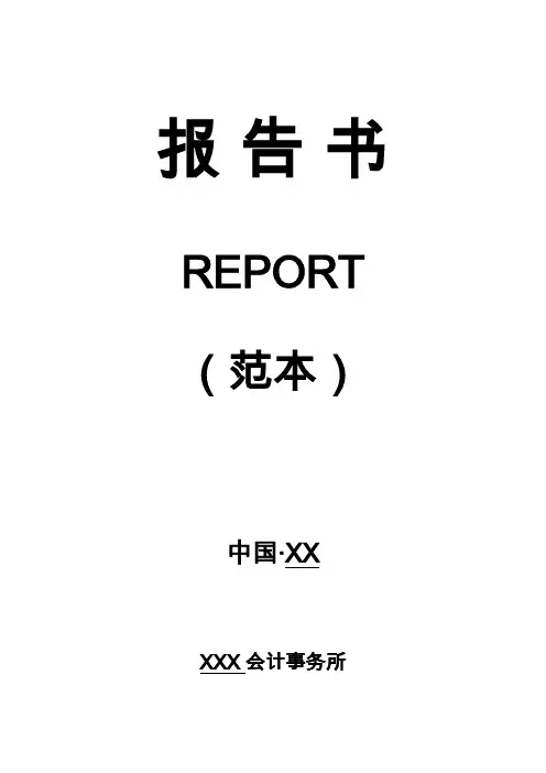 财务审计报告(范本) 2