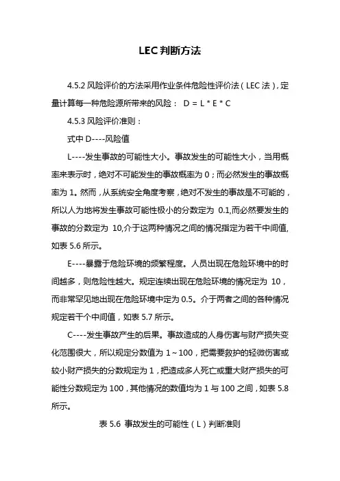 LEC判断方法
