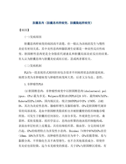 胆囊息肉(胆囊息肉样病变,胆囊隆起样病变)