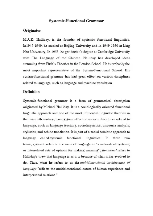 Systemic-Functional Grammar