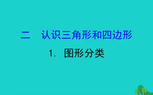 四年级数学下册习题课件二认识三角形和四边形1图形分类北师大版