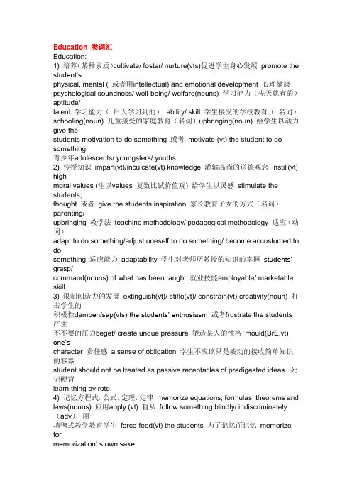 雅思大作文词汇