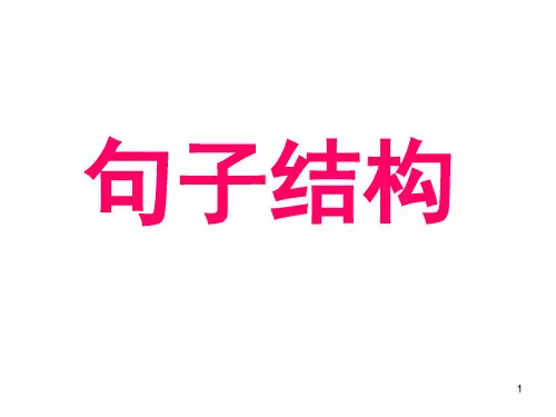 高中语文语法句子结构(课堂PPT)