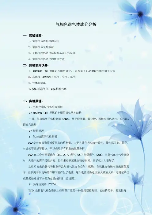 气相色谱气体成分分析