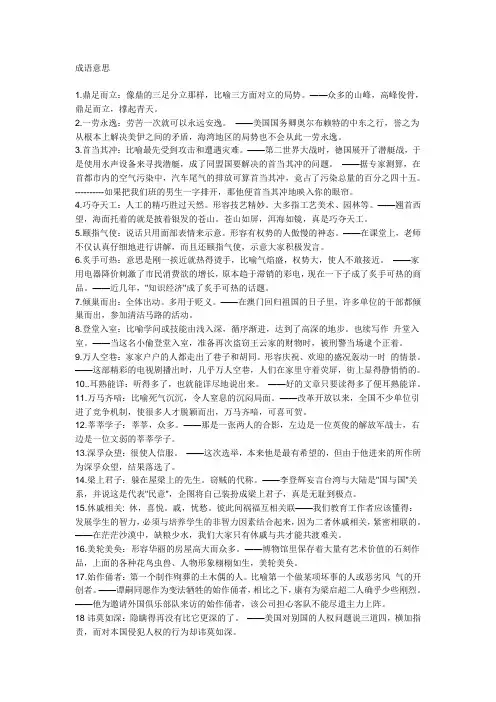 成语意思