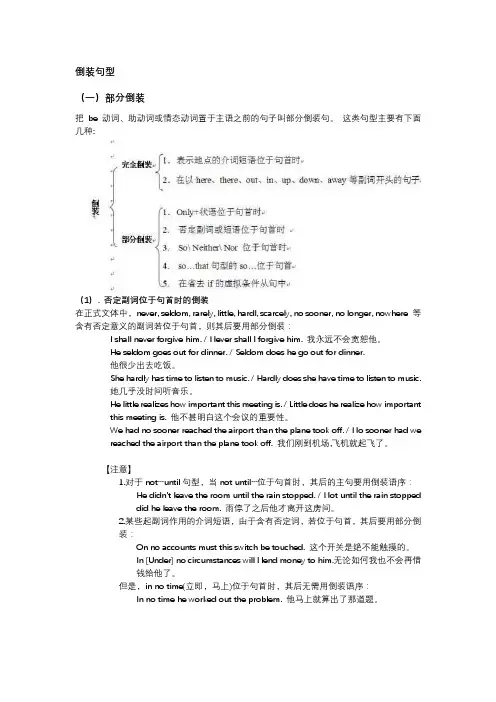 (完整版)倒装句型用法详解