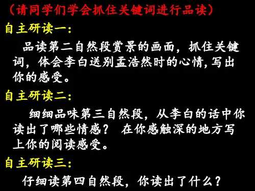 黄鹤楼送别公开课1精品PPT课件