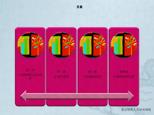 基层管理人员培训课程-计划