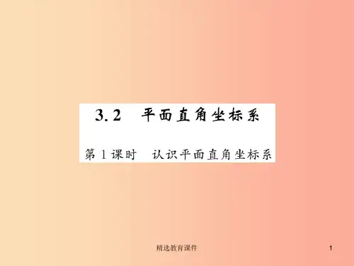 201X秋八年级数学上册 第三章 位置与坐标 3.2 平面直角坐标系(1)习题课件北师大版