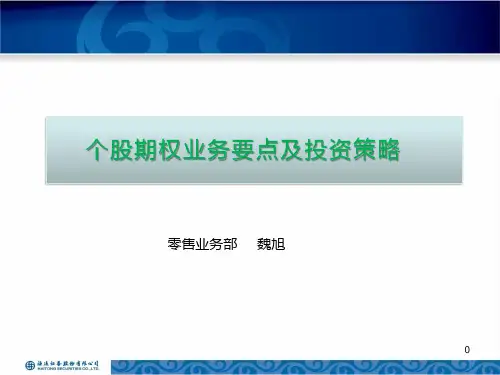 个股期权要点及策略 42页PPT文档
