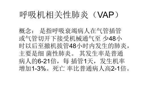 VAP呼吸机相关性肺炎