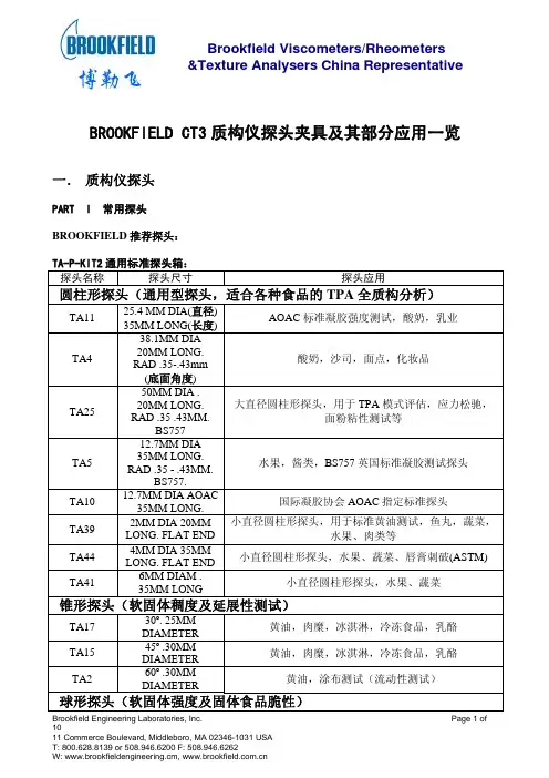 质构仪探头夹具及其应用