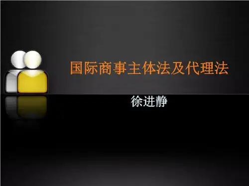 2国际商事主体法及其代理法