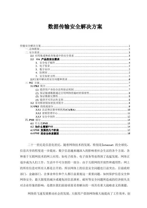 数据传输安全解决方案