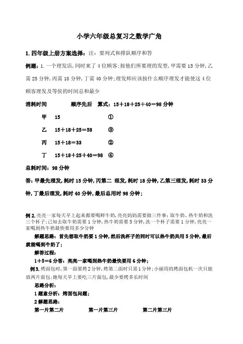 小学数学广角大全