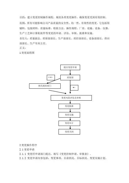 变更控制规程