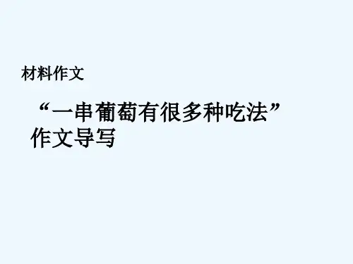 材料作文指导“一串葡萄有很多种吃法”导写课件课件