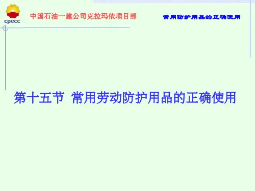 常用防护用品的正确使用ppt课件