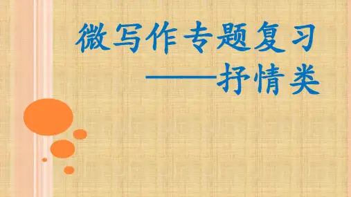 高中微写作专题复习——抒情类精编版