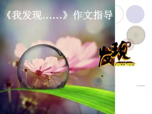 《我发现了_____》半命题作文