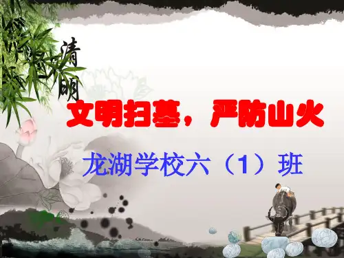 清明节文明祭祀-防火安全主题班会课件