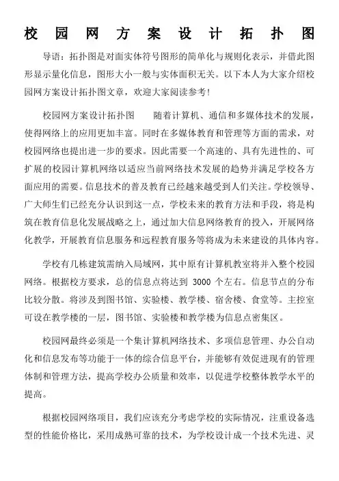 校园网方案设计拓扑图
