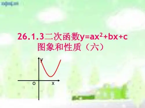 wuxian26.1.4y=ax2+bx+c的图像与性质(第6课时)