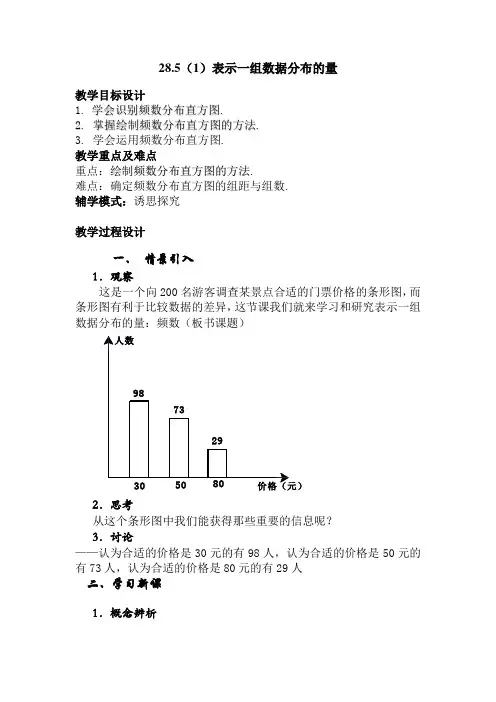 285(1)表示一组数据分布的量
