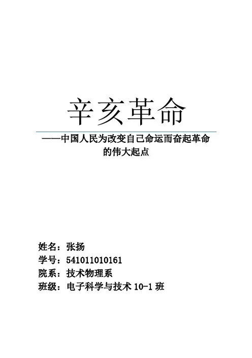 辛亥革命论文