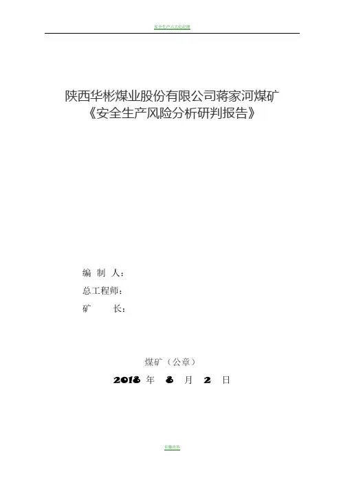 安全生产分析研判报告