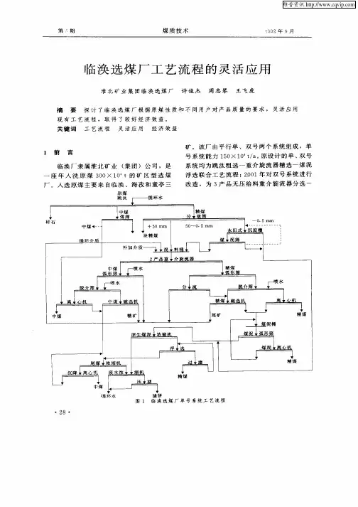 临涣选煤厂工艺流程的灵活应用