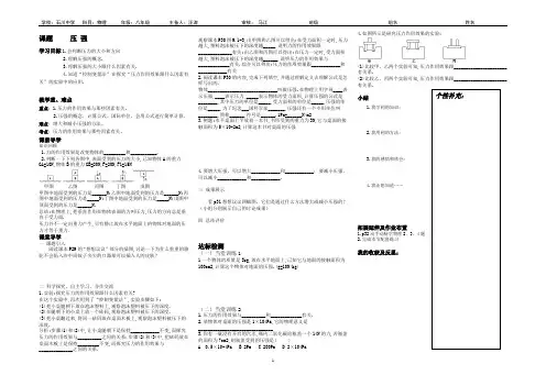 第九章第一节压强导学案
