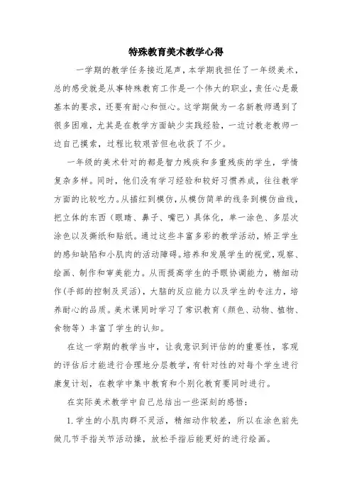 教学资源：特殊教育美术教学心得