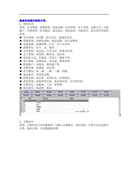 桑拿洗浴操作流程介绍