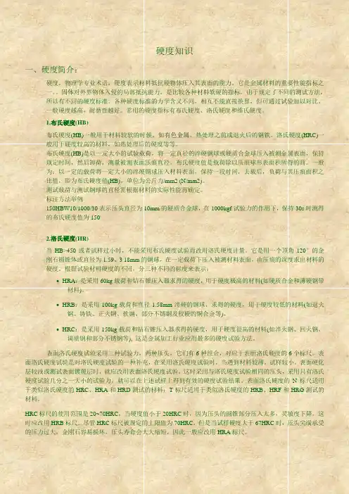 布氏硬度和洛氏硬度对照表