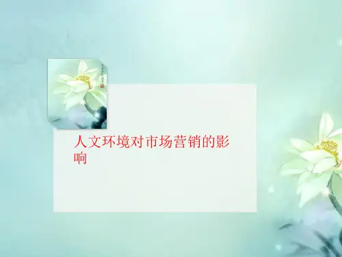 人文环讲义境对市场营销的影响
