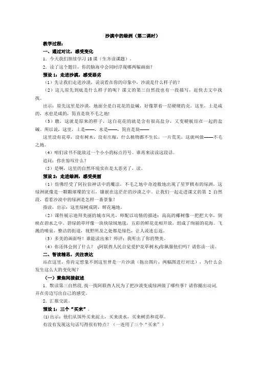 沙漠中的绿洲