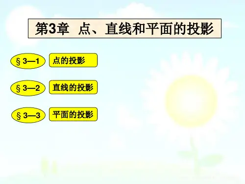 第三章点、直线和平面的投影解读