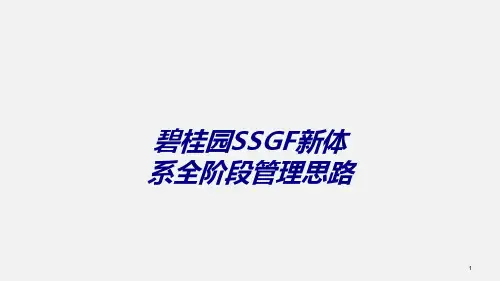 碧桂园SSGF新体系全阶段管理思路专题培训课件