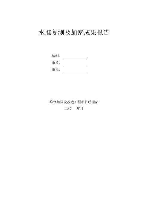 二等水准复测及加密报告