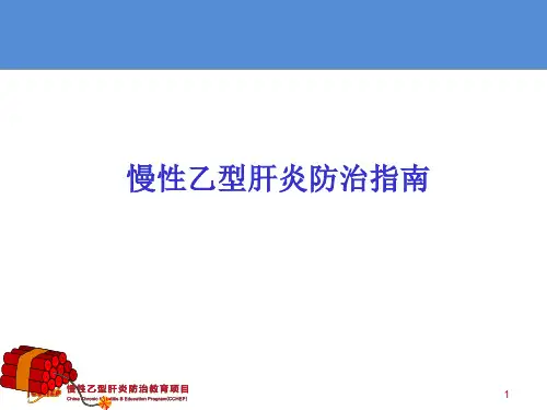 2010版慢性乙型肝炎防治指南
