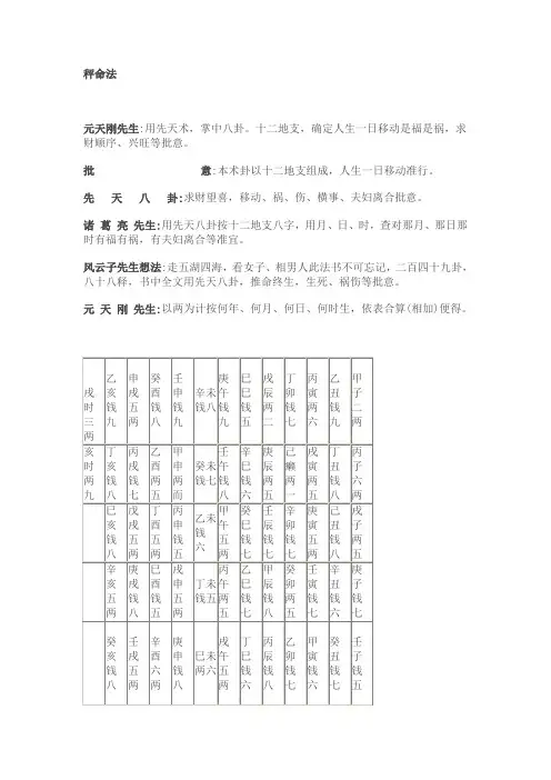 秤命法