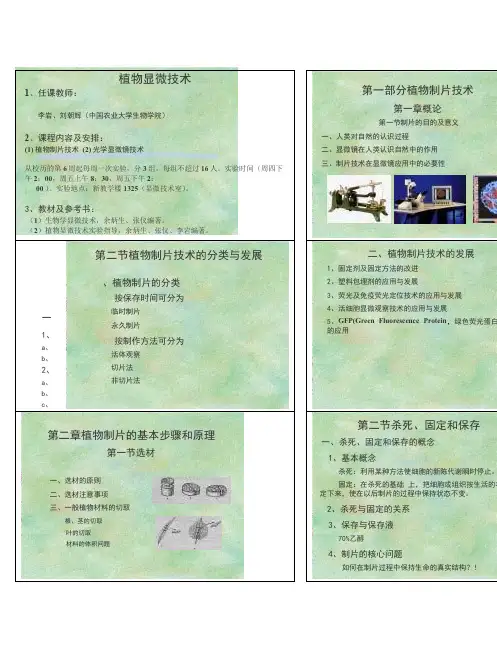 植物显微技术(经典完整版)